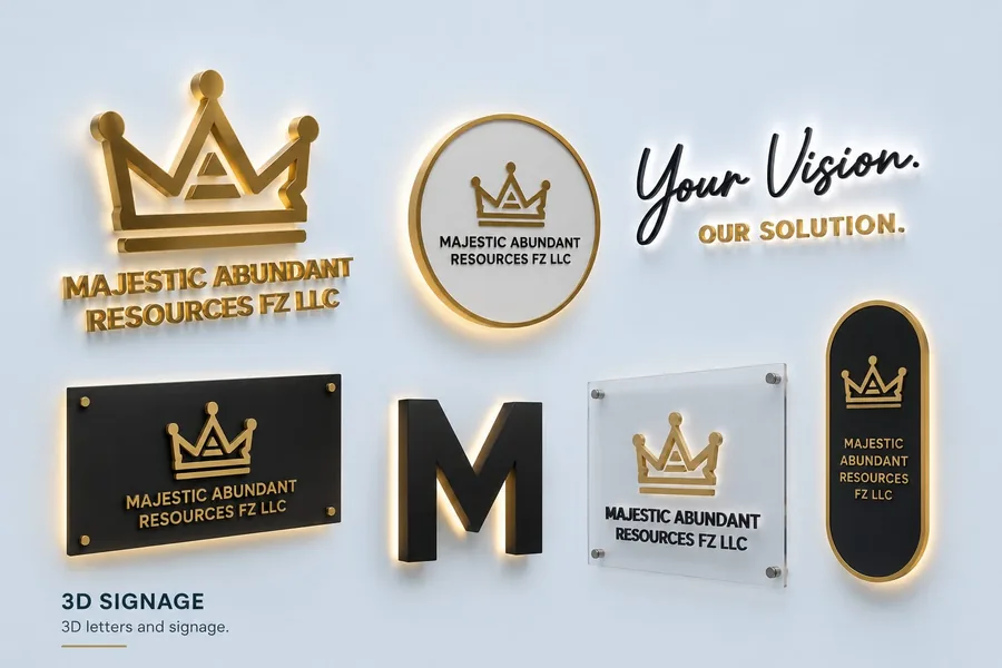 Custom 3D Signage Dubai UAE