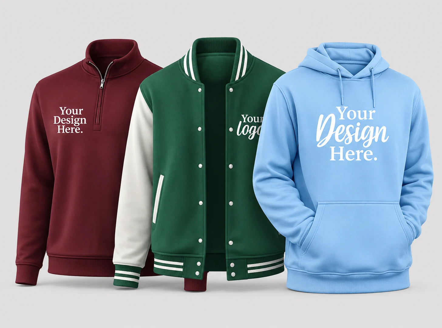 Custom hoodies and jackets UAE with logo printing for businesses