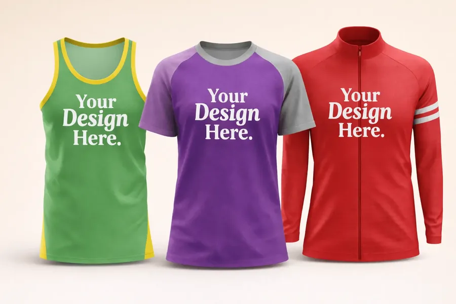 Custom sportswear jerseys Sharjah with logo printing and team branding