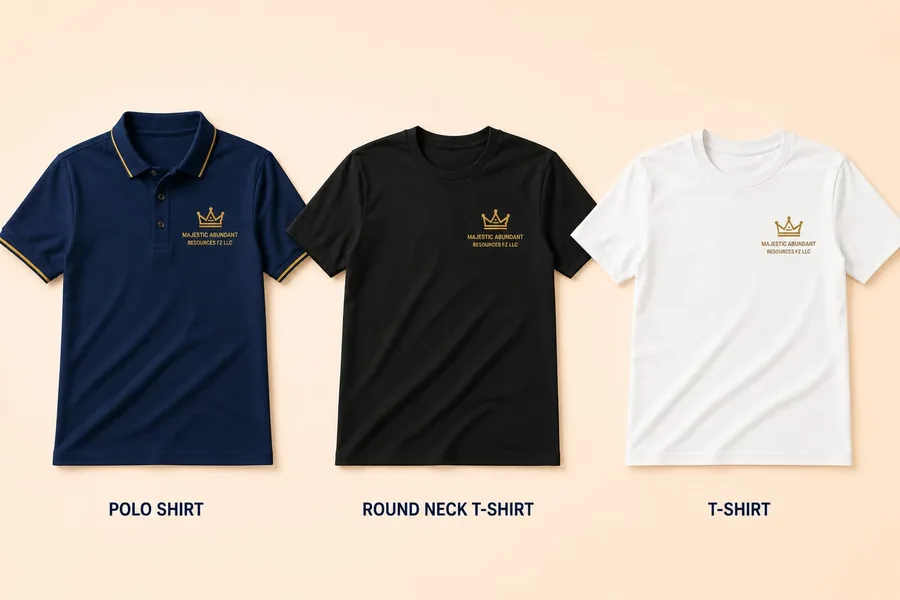 Custom t-shirts and polo shirts UAE with logo printing services