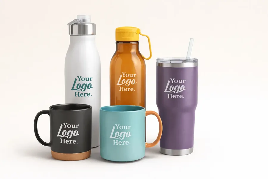 Custom tumblers and mugs UAE with logo printing for corporate gifts