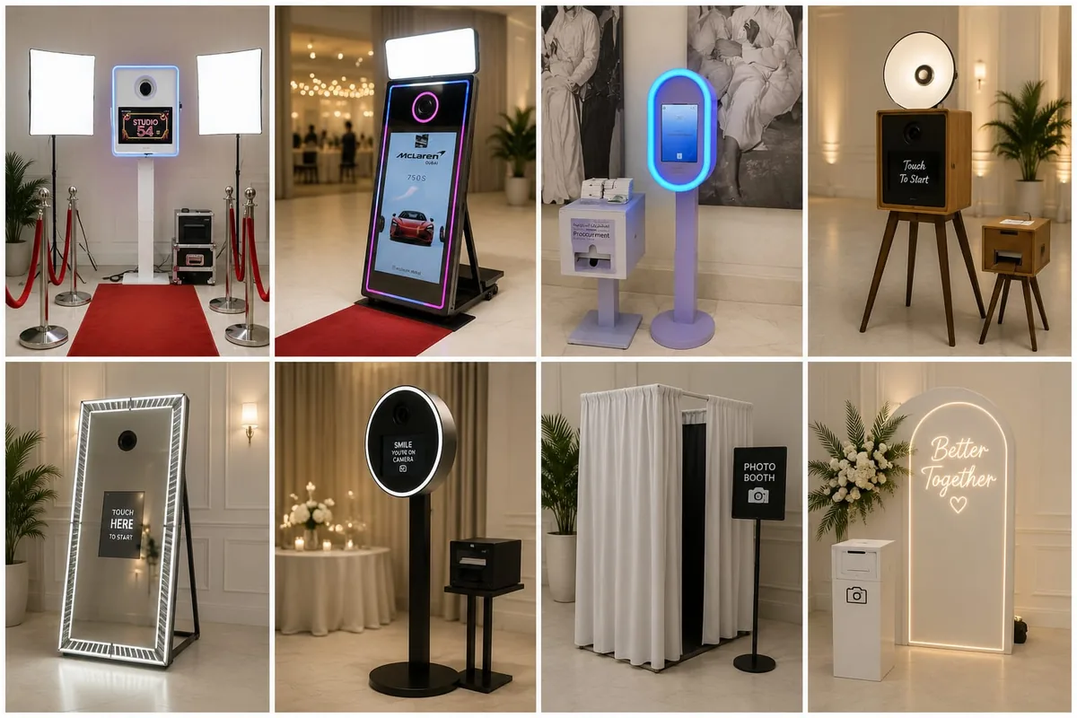 Activations and photobooth rental options for events, Dubai UAE