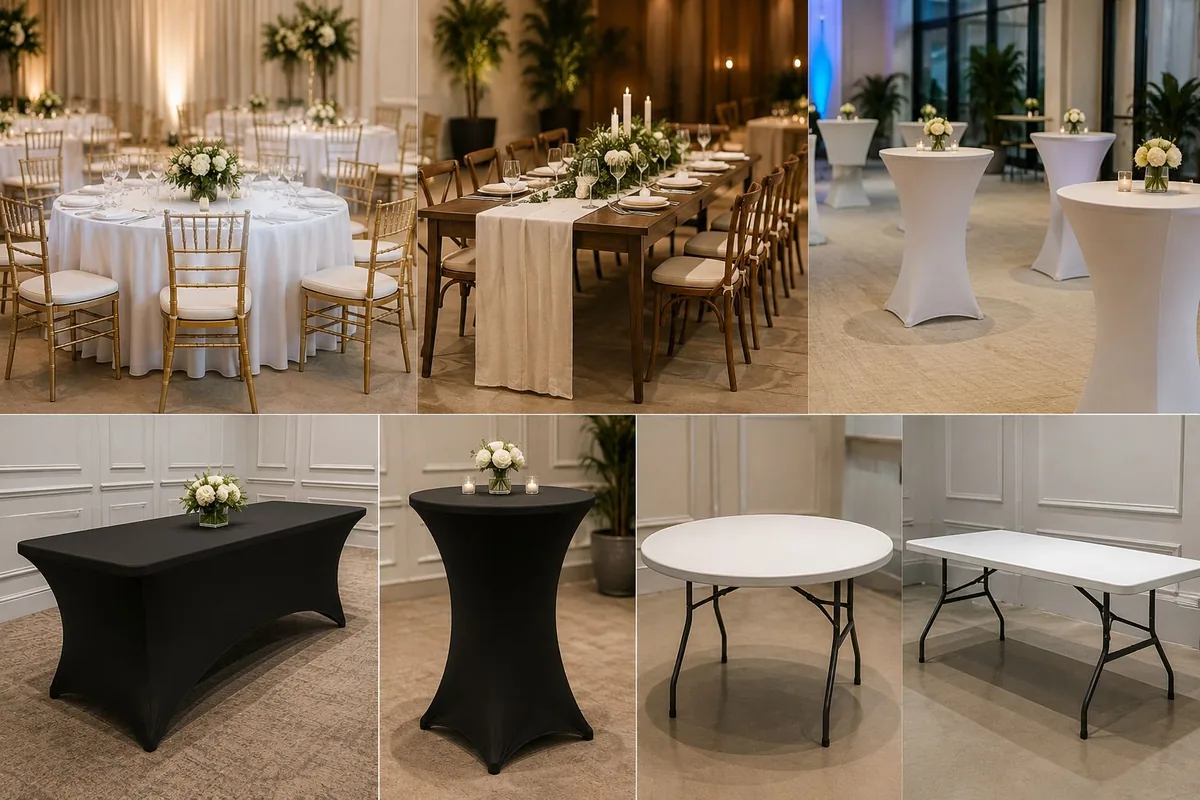 Event table rental options, Dubai UAE