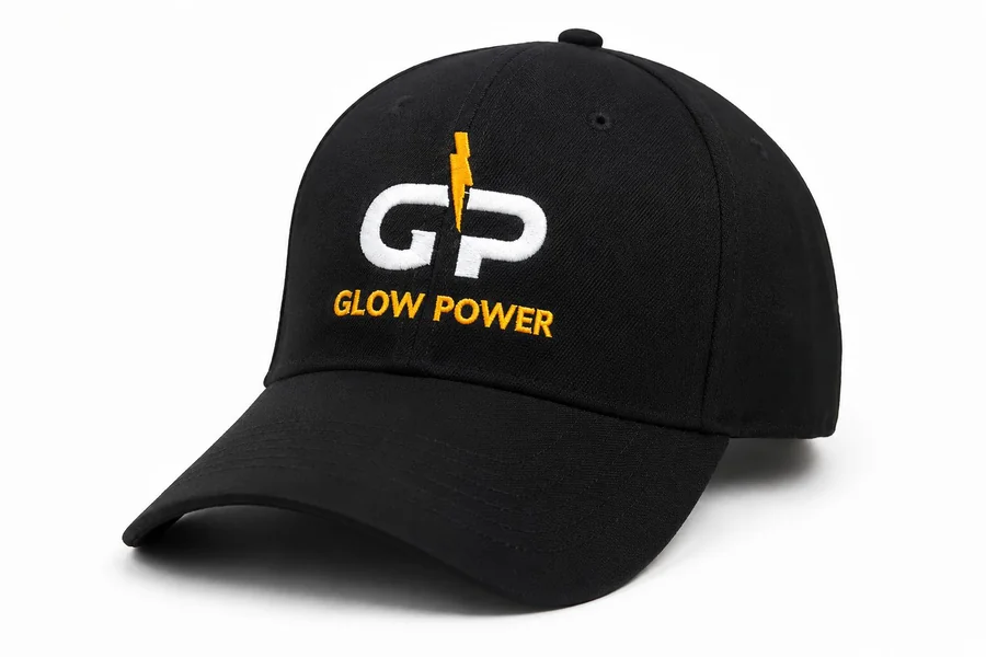 Embroidered branded cap for Glow Power, corporate merchandise Dubai UAE